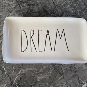 Rae Dunn Artisan Collection 9” by 5” DREAM Small platter.